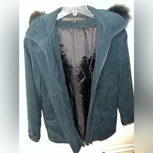 Fleet Street Women's Coat with 100% real fur Size L